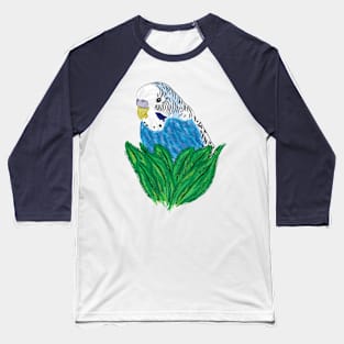 Nice Artwork showing a Blue Budgie VI Baseball T-Shirt